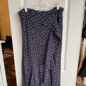 Madewell Ruffle-Wrap Midi Skirt in Spring Fling